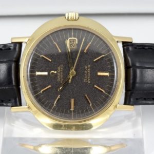 Omega Dynamic cadran noir Jumbo Or jaune dato Automatic
