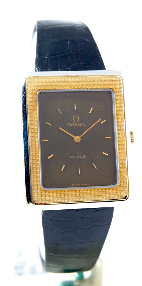 Omega Tank Clous de Paris Or Steel 1974