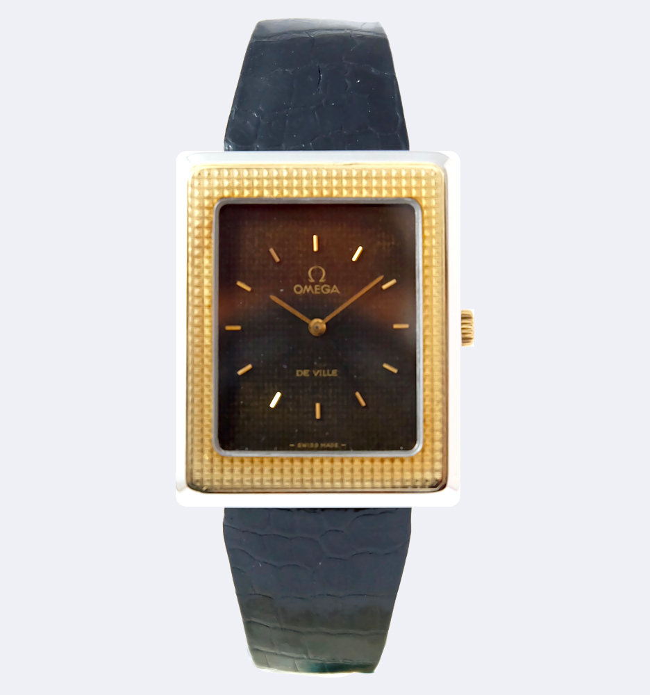 Omega Tank Clous de Paris Or Steel 1974