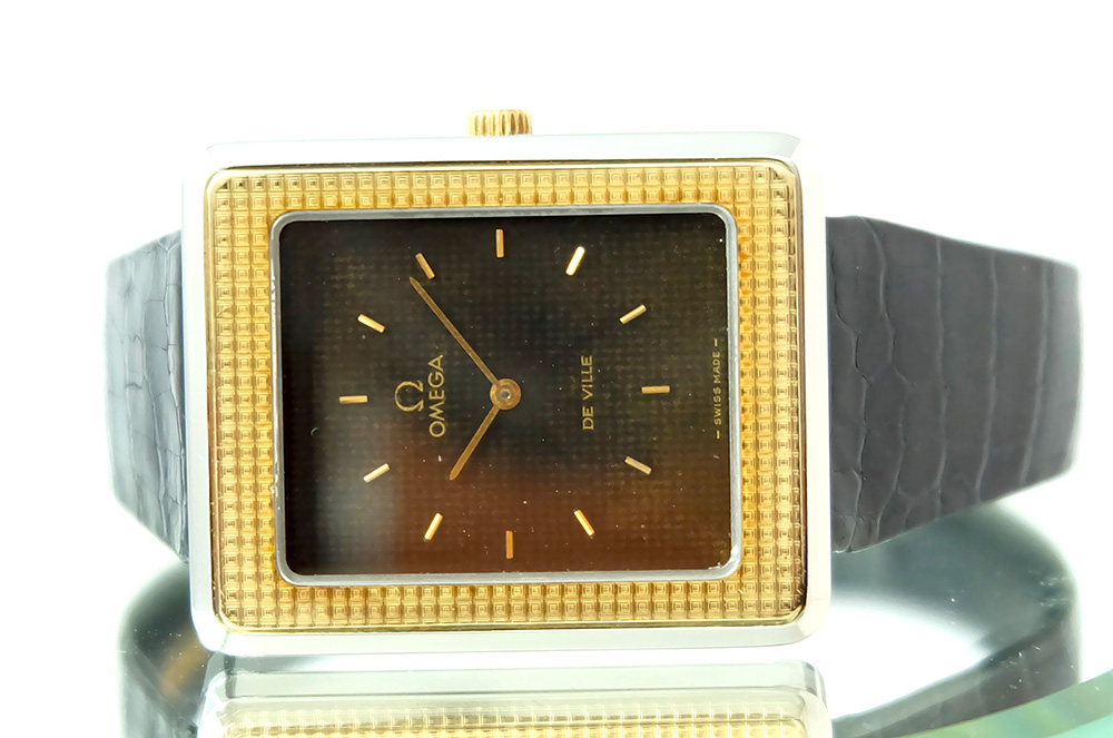 Omega Tank Clous de Paris Or Steel 1974